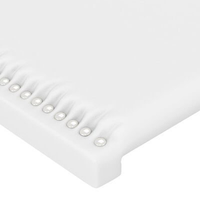 vidaXL Zagłówek do łóżka, biały, 80x5x78/88 cm, sztuczna skóra
