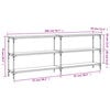vidaXL Stolik konsolowy Sonoma Oak 200x29x75 cm Drewno konstrukcyjne