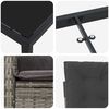 vidaXL Zestaw do jadalni w ogrodzie z poduszką 9 pcs Szary polirattan