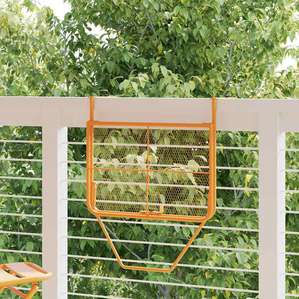 vidaXL Stolik balkonowy, ż&oacute;łty, 60x40 cm, stalowy