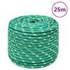vidaXL Linka żeglarska, zielona, 14 mm, 25 m, polipropylen