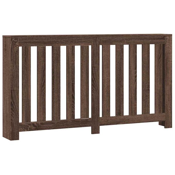 vidaXL Osłona na grzejnik, brązowy dąb, 149x20x82 cm