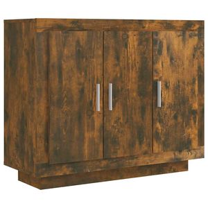 vidaXL Szafka, przydymiony dąb, 92x35x75 cm, materiał drewnopochodny