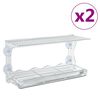 vidaXL Karmniki dla ptak&oacute;w, na parapet, 2 szt., akryl, 30x12x15 cm