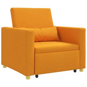 vidaXL Rozkładana sofa jednoosobowa Ciemny ż&oacute;łty 90 x 165 x 87 cm