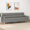 vidaXL Sofa 3-osobowa, ciemnoszara, 210 cm, tapicerowana tkaniną