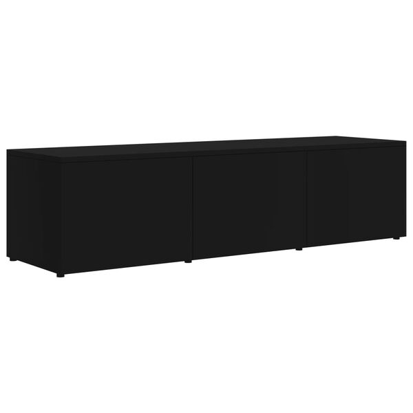 vidaXL Szafka pod TV, czarna, 120x34x30 cm, materiał drewnopochodny