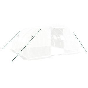 vidaXL Szklarnia ze stalową ramą, biała, 16 m&sup2;, 4x4x2 m