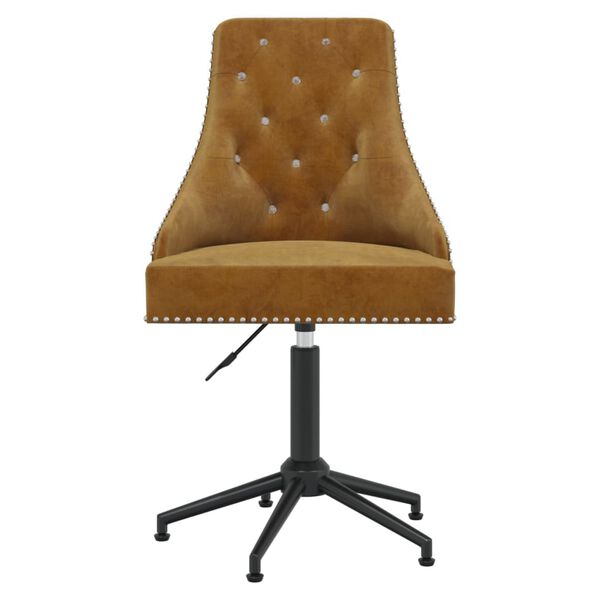 vidaXL Obrotowe krzesła stołowe, 4 szt., brązowe, obite aksamitem