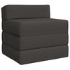 vidaXL Składana Sofa Ł&oacute;żko ciemnoszary 200 x 70 x 10 cm tkanina
