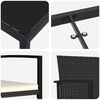 vidaXL Zestaw do jadalni w ogrodzie 7 pcs Czarny