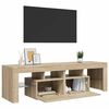 vidaXL Szafka TV z oświetleniem LED, dąb sonoma, 140x36,5x40 cm