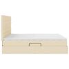 vidaXL Ł&oacute;żko z miejscem na przechowywanie i LED Kremowy 180 x 200 cm