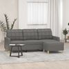 vidaXL 3-osobowa sofa z podn&oacute;żkiem, ciemnoszary, 180 cm, tkaniną