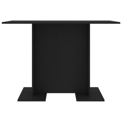 vidaXL Stół jadalniany, czarny, 110x60x75 cm, materiał drewnopochodny