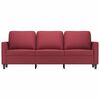 vidaXL 3-osobowa sofa, winna czerwień, 180 cm, sztuczna sk&oacute;ra