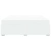 vidaXL Ramka ł&oacute;żka z materacem Biały 200 x 200 cm tkanina