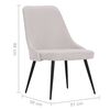 vidaXL Krzesła stołowe, 2 szt., kremowe, obite tkaniną