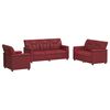 vidaXL Zestaw Sof 3 pcs Czerwone wino Ekosk&oacute;ra