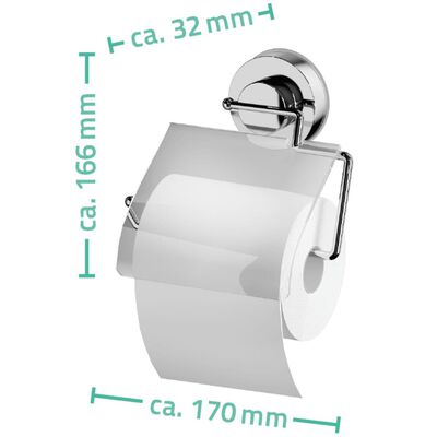 RIDDER Uchwyt na papier toaletowy, 17 x 3,2 x 16,6 cm, chrom, 12100000