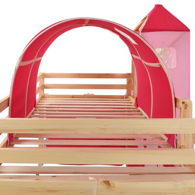 vidaXL Wysoka rama łóżka dziecięcego, zjeżdżalnia i drabinka 208x230cm