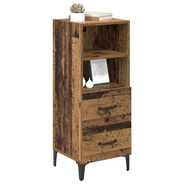 vidaXL Bufet Stare drewno 34 x 34,5 x 90 cm Materiał drewnopochodny