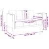 vidaXL Sofa dwuosobowa kremowa 111 cm Tkanina