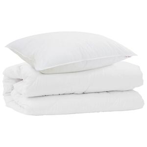 vidaXL Zestaw kołder z poduszką 2 pcs Biały Mikrofibra