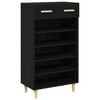 vidaXL Szafka na buty 60 x 35 x 105 cm Drewno inżynieryjne Czarny Dąb
