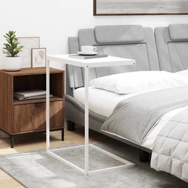 vidaXL Stolik boczny, biały, 55x35x66 cm, materiał drewnopochodny