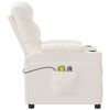 vidaXL Elektryczny fotel masujący, kremowy, sztuczna skóra
