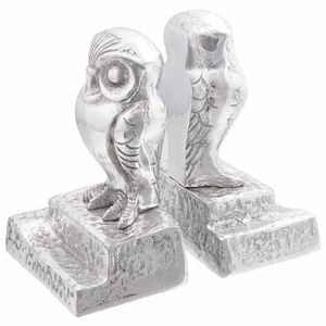 vidaXL Podp&oacute;rki do książek 2 pcs Srebrny 12 x 9 x 19 cm Aluminium