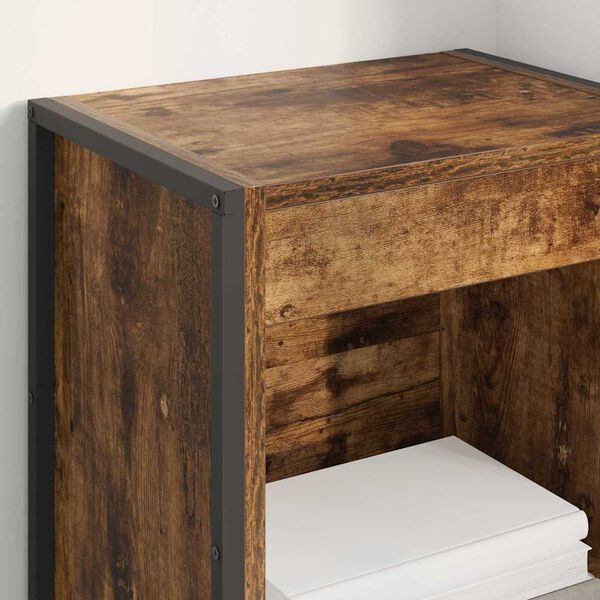 vidaXL Szafka na książki Dąb dymny 80 x 30 x 155 cm