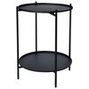 H&S Collection Stolik boczny, metalowy, 50,5 cm, czarny