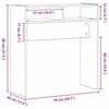 vidaXL Konsola Czarny Dąb 78 x 30 x 80 cm Materiał drewnopochodny