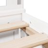 vidaXL Ł&oacute;żko z regałem, bez materaca, białe, 180x200 cm, sosnowe