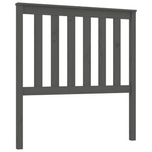 vidaXL Wezgłowie ł&oacute;żka, szare, 96x6x101 cm, lite drewno sosnowe