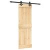 vidaXL Drzwi przesuwne 70 x 210 cm Lite Drewno Sosnowe (Nieobrobione)