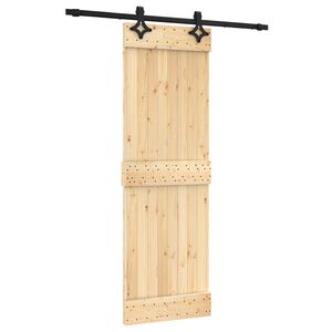 vidaXL Drzwi przesuwne 70 x 210 cm Lite Drewno Sosnowe (Nieobrobione)