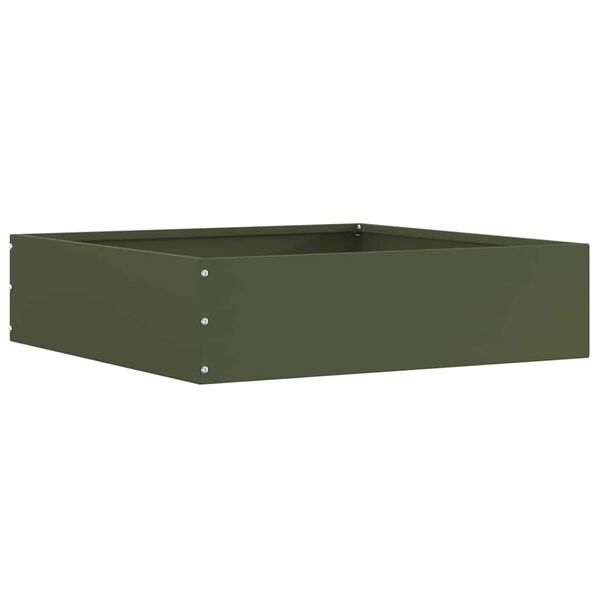 vidaXL Krawężnik do trawnika 6 pcs Zielony oliwkowy 50 x 50 x 13 cm