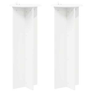 vidaXL Stojak na rośliny 2 szt. Biały &Oslash;40 x 100 cm Drewno inżynieryjne