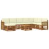 vidaXL Zestaw sof na zewnątrz z poduszką 7 pcs Naturalny i Kremowy
