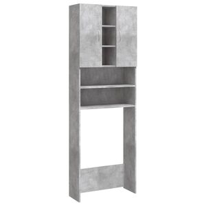 vidaXL Szafka na pralkę, szarość betonu, 64 x 25,5 x 190 cm