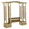 vidaXL Pergola z ławką i donicami, impregnowane drewno sosnowe