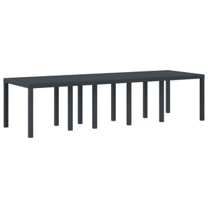 vidaXL St&oacute;ł Ogrodowy Antracyt 300 x 100 x 73 cm polirattan