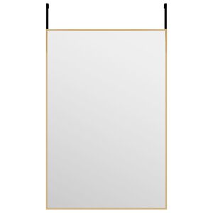 vidaXL Lustro na drzwi, złote, 40x60 cm, szkło i aluminium