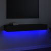 vidaXL Szafka pod TV z oświetleniem LED, czarna, 120x35x15,5 cm