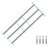 vidaXL Krata na okno z regulacją, 3 metalowe pręty, 700-1050 mm