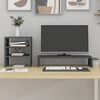 vidaXL Podstawka na monitor, szara, 81x20x30 cm, lite drewno sosnowe