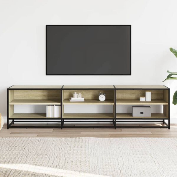 vidaXL Szafka pod TV, dąb sonoma, 180x40x46 cm materiał drewnopochodny
